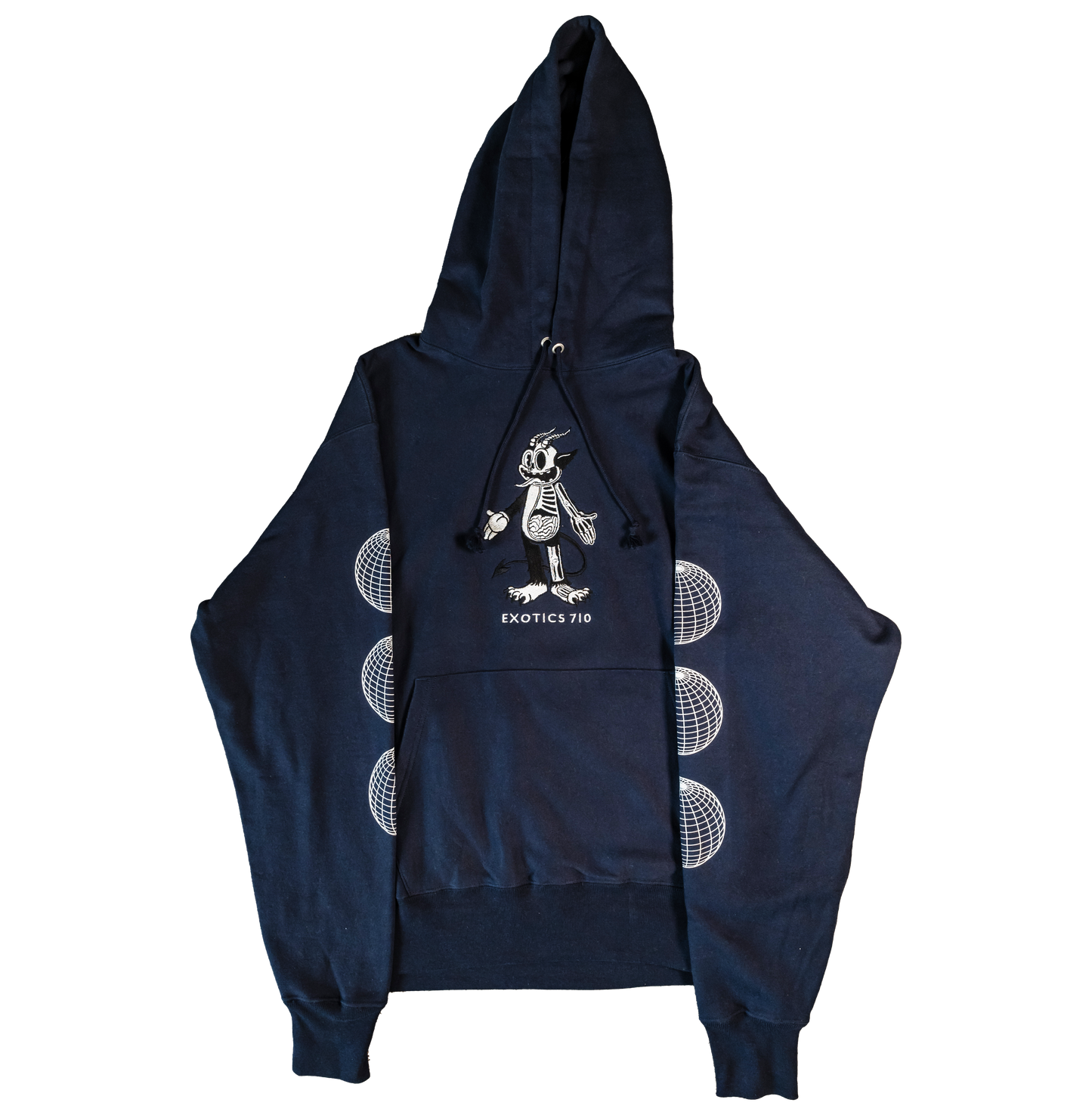 Half Dead Embroidered Hoodie (Navy Blue)